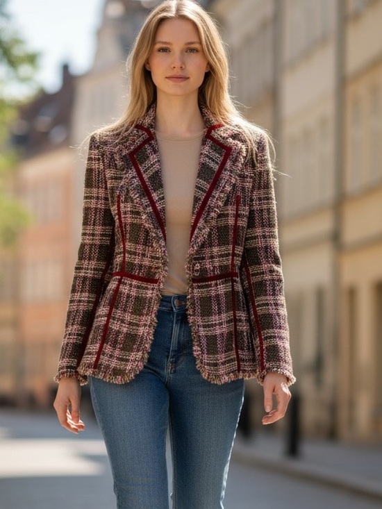 True Meaning Jackets & Blazers - True Meaning Tweed Texture Blazer